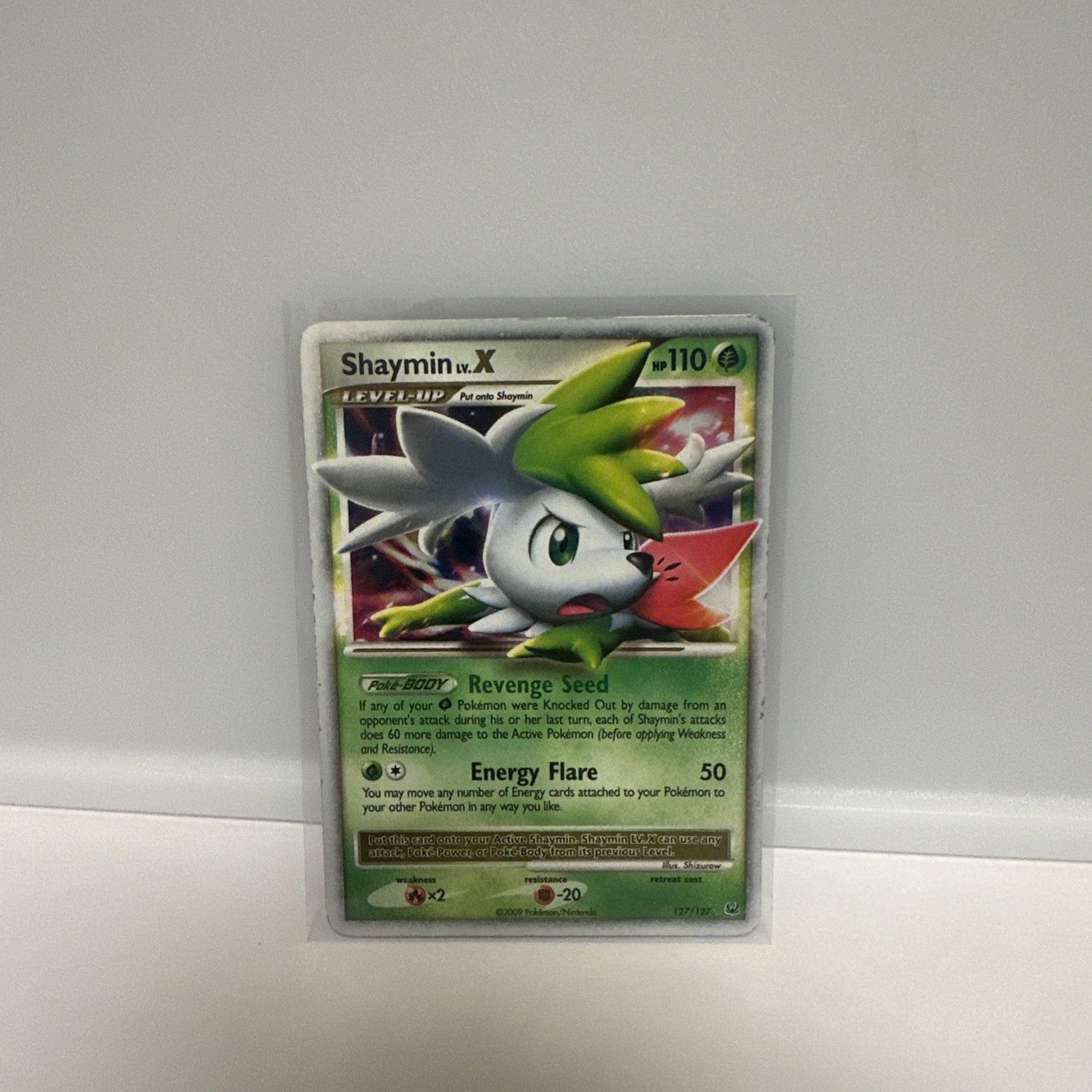 Pokemon TCG Shaymin LV.X 127/127 Platinum Holo Rare Card
