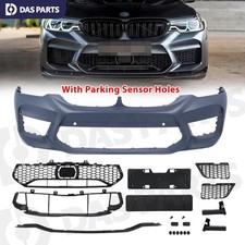 To M5 Style Front Bumper Grille Set w/Sensor Hole For 2017-2019 BMW 5 Series G30