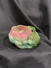 Vintage Ceramic Frog Lotus Planter Pastel Glaze Mid Century Possibly McCoy