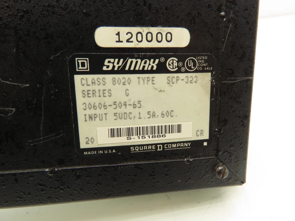 Square D 8020-SPC-323 Sy/Max Processor Module Model 300 Series G 5VDC 1.5A - Image 2 of 4