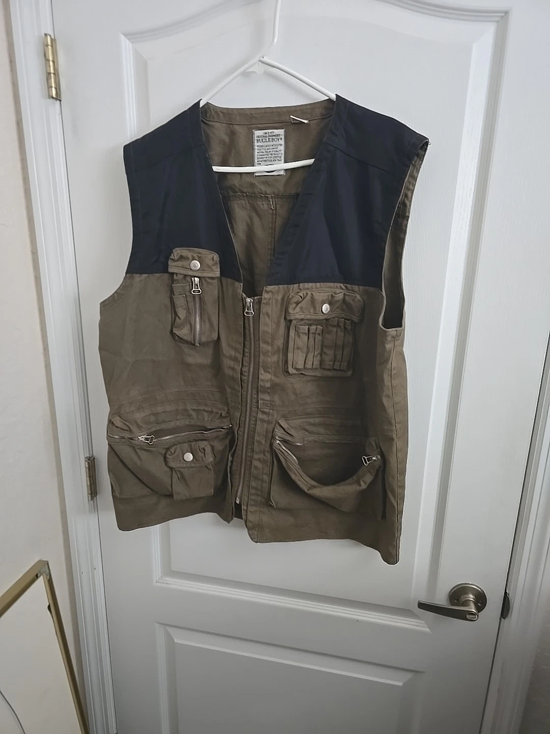 Vintage Bugle Boy Tactical Fishing Vest Size X Large Men Outdoors