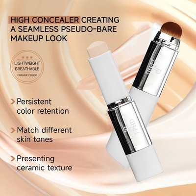Color-Changing 2-In-1 Foundation Stick - Lightweight & Moisturizing for All Skin