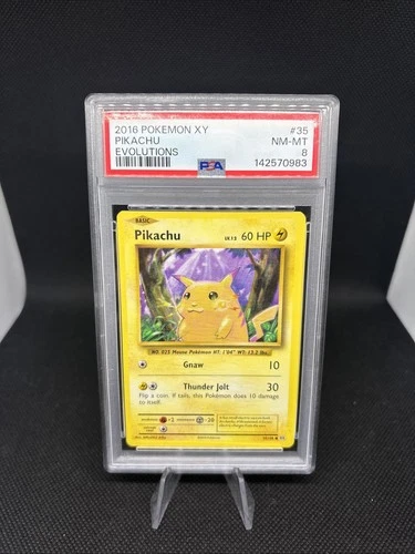 Pokémon 2016 TCG Pikachu 35/80 PSA 8 NM-MT XY Evolutions