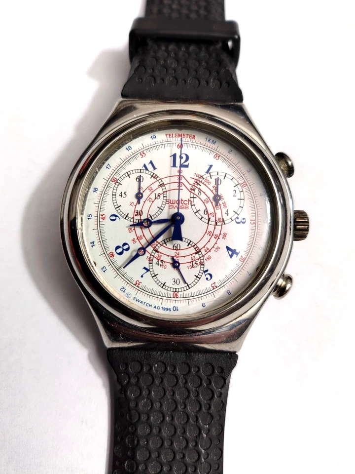 Swatch Chrono Irony Vintage YCS103 Montre-Bracelet Analogique 1996 - Photo 4/4