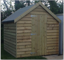 Image of Wooden shed 6 x 4, Garden shed 6x4, Overlap wooden shed, Pressure treated.