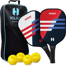 Pickleball Paddle Set of 2 - USAPA Certified - Graphite Fiberglass Surface, L...