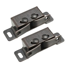 Retro Wardrobe Door Iron Double Ball Roller Catch Latch Copper 2pcs