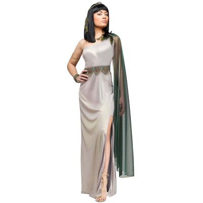 Fun World Diamond: Jewel of the Nile Cleopatra 3pc Women Costume, Metalic Silver