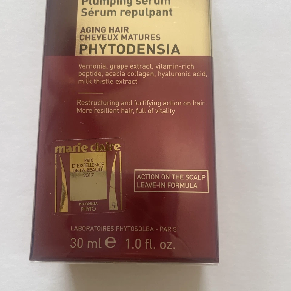 PHYTO PHYTODENSIA Suero Relleno Cabello Envejecimiento 1 oz / 30 ml ¡¡NUEVO!!! Foto 3 de 4