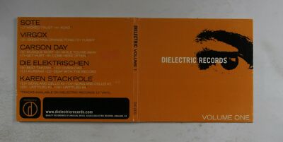 Dielectric Records Volume One US Digipak CD 2003 IDM Experimental