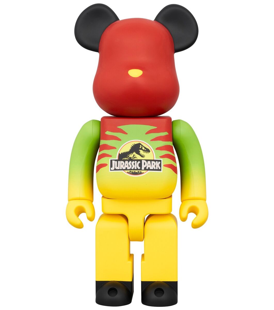 MEDICOM TOY BE@RBRICK JURASSIC PARK GREEN & YELLOW Ver. 100