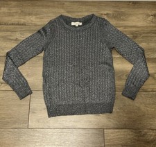 NWOT Loft Gray Sparkle Sweater Size XS Petite