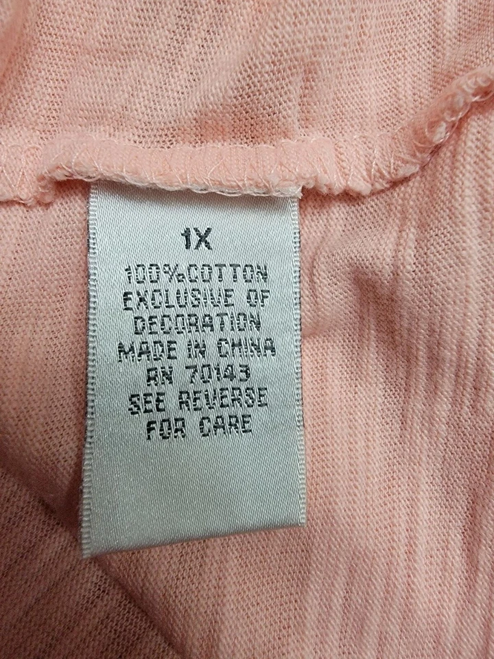 Hasting & Smith 女式衬衫上衣,尺寸 1X 橙色,全新 — 第 3/4 张图片