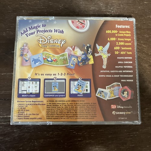 DISNEY PRINT CREATIONS Collection 1 PC WIN 98/2000/ME/XP - Picture 4 of 4