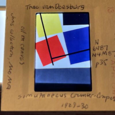 Theo Van Doesburg  Simultaneous Composition  Dutch De Stijl 35mm Art Slide