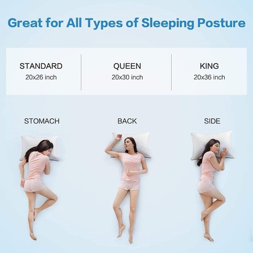 Luxurious Shredded Cooling Memory Foam Pillows - Set of 2 with Removable Covers - Picture 9 of 9
