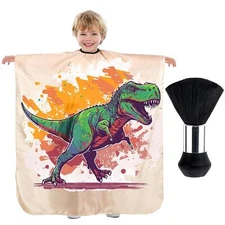 Capa De Corte De Pelo Para Ninos, Capa De Peluquero Impermeable, Gorro De Co...
