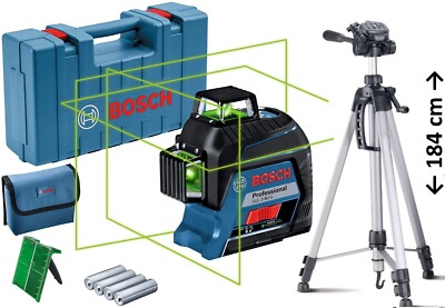 BOSCH Linienlaser Kreuzlinienlaser GLL 3-80 G Grün Set Stativ 184 cm - NEU & OVP