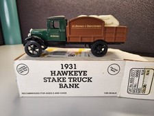 Ertl 1931 Hawkeye Stake Truck Bank with Key 1/25 JC Penney Dept Stores