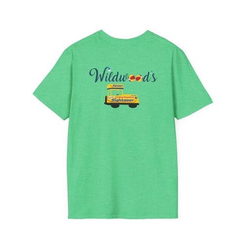 Wildwood NJ Double Sided Tramcar Beach Vibes Unisex T-Shirt - Picture 19 of 53