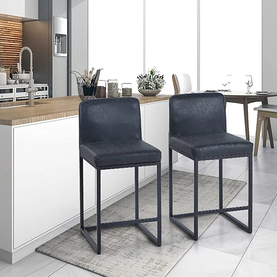 Bar Stools Set of 2 Counter Height Dining Chair Barstool Kitchen Island Barstool - Image 2 of 4