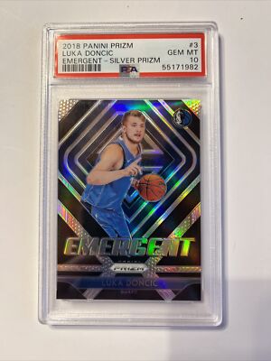 2018-19 Panini Prizm - Emergent Silver Luka Doncic RC #3 PSA 2018-19 Panini Prizm - Emergent Silver Luka Doncic RC #3 PSA