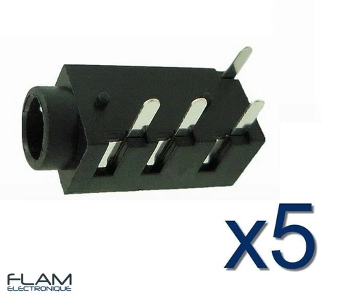 5x Connecteur à souder Jack 3,5mm Audio Stereo femelle Female connector 4 pins