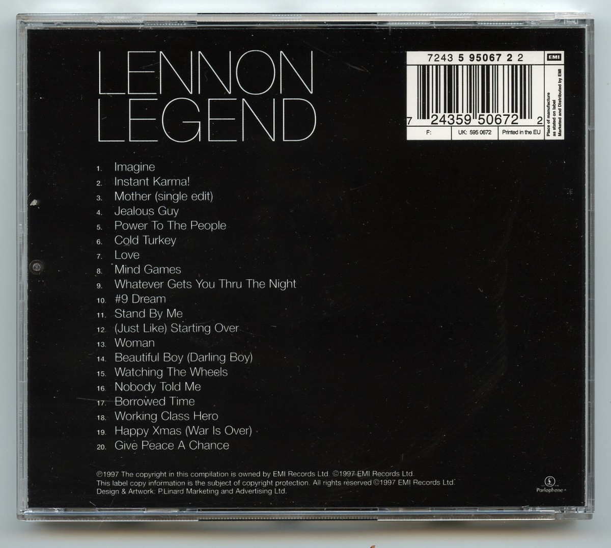 Rock CD - John Lennon - Lennon Legend - EMI - UK Import - Like New
