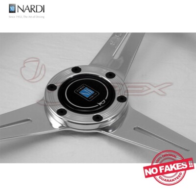 NARDI Classic Wood Steering Wheel Vite Polished Spoke 360mm N161