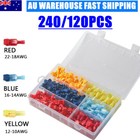 240/120PCS T-Tap Electrical Wire Crimp Terminals Quick Splice Cable Connectors