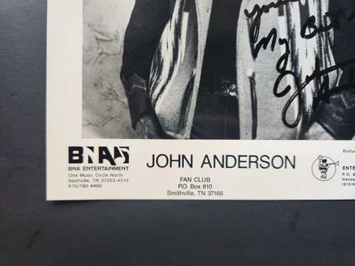 John Anderson Country Music Singer Hand Signed Photo 8X10 Fan Club - Picture 5 of 8