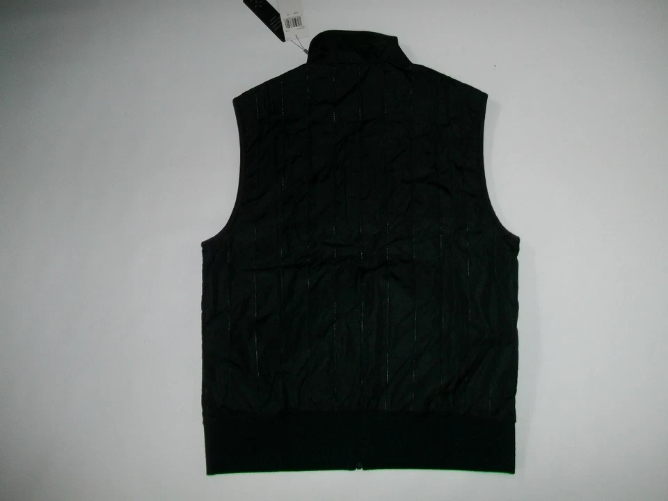 MICHAEL KORS Black Quilted Chenille Full Zip VEST Jacket Mens MEDIUM $198 NEW - Image 4 of 4