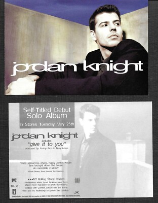 New kids on the Block JORDAN KNIGHT Rare PROMO POSTCARD 6x4 of 1998 CD MINT USA