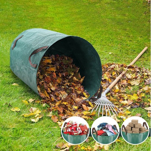 300L Reusable Waterproof Garden Waste Sack Bags Weeds Rubbish Grass