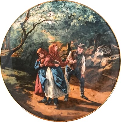 Sammelteller-Begegnung im Walde, Lilien Porzellan & F. G. Waldmüller