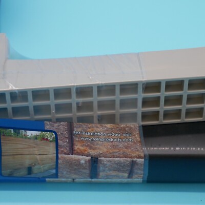 Drenaje De Pared Reln 4x14 Pulgadas – Canal Universal Para Bloques De Contención (Gris)