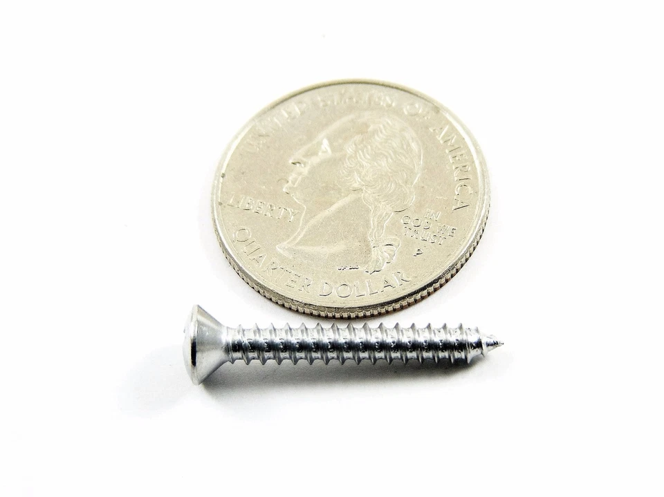 AMC Chrome Interior Trim Screws- #6 x 1" Long- #6 Oval Head- 25 screws- #270 - Image 4 of 4