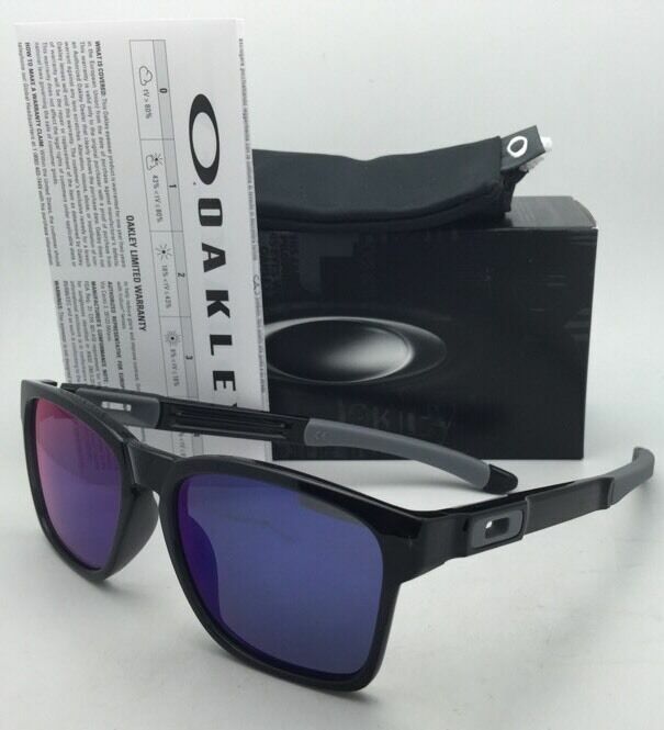 OAKLEY CATALYST Sunglasses OO9272-06 Black Ink Frames with +Red