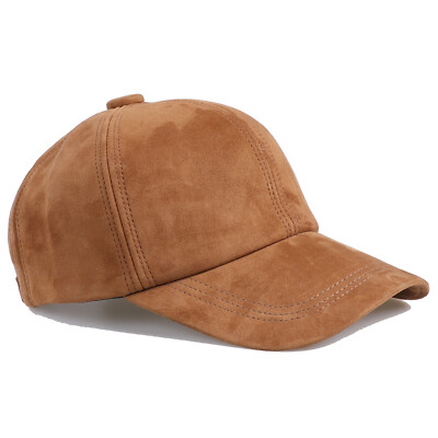 Genuine Leather Suede Cap Women\'s One Size Amazon.com: BOONJOVIA Unisex Genuine Suede Leather Baseball  main image 2