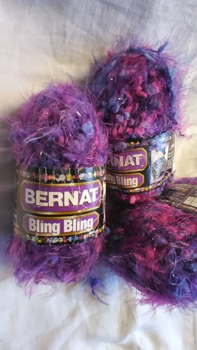 3 skeins BERNAT Bling Bling" YARN Puttin' on the Ritz 65328 1.75 Oz Skein Disco - Picture 3 of 7