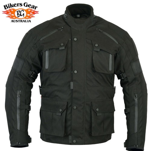 Chaqueta de carreras de motocicletas para hombre Touring Cordura impermeable abrigo blindaje transpirable - Imagen 6 de 13