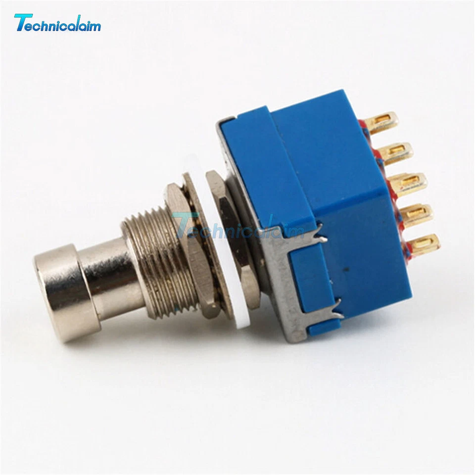 1/2/5/10Pcs 3PDT 9-pin Guitar Effects Pedal Box Stomp Bypass Foot Metal Switch - Bild 4 von 4