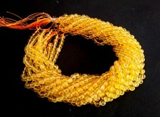 1 Strand Natural Citrine Round Smooth 8mm Citrine Gemstone Loose Beads 12"inch