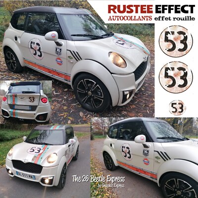 KIT Herbie Choupette 53 Chatenet CH 26 40 Für AIXAM Adaptbar RUSTEE Effekt Rost
