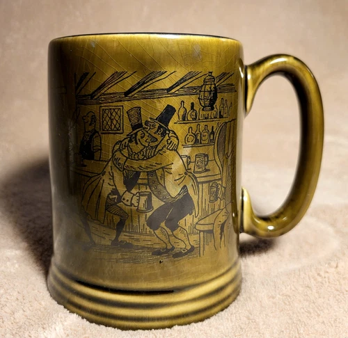 New Vintage Green Princess House Exclusive Fine Earthenware Mug Made in England