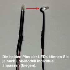 LED Umbauset für H0 Loks Lichtwechsel rot/weiß, rot/warmweiß Wendezug Triebwagen
