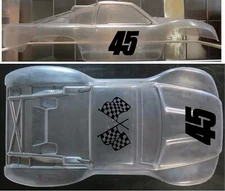 Vinyl paint masking, stencil, for Slash RC body (45 Checker Flag)
