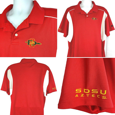 SDSU Aztecs Starter Mens Performance Polo Shirt size XL San Diego Embroidered