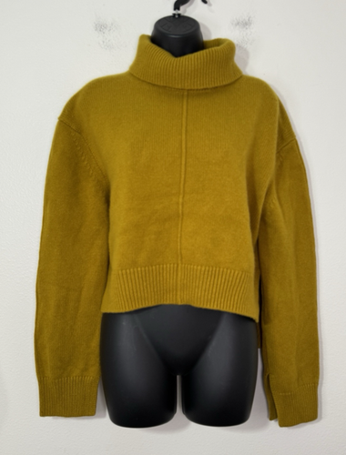DONNA KARAN Black Label Cashmere Sweater Relaxed Crop Stretch Cowl Neck Luxury - Picture 4 of 15