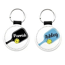 Handmade Custom Personalized Pickleball Key chain, Name Tag, Bag Tag